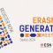 Sevillian style tiles in black, grey, dark blue, and orange. The text says: "Erasmus Generation Meeting Seville 2024. REGISTER NOW."