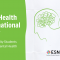 A green and white visual with illustration of 2 human heads and text: "Mental Health & International Mobility".