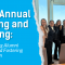 Cyan background on the left side, and the text "ESAA Annual Meeting and Training: Strengthening Alumni Networks and Fostering Collaboration". On the right side is an image of 8 young people in a small conference room.