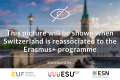 A blurred picture of a city in Switzerland and text: "This picture will be shown when Switzerland is reassociated to the Erasmus+ programme".